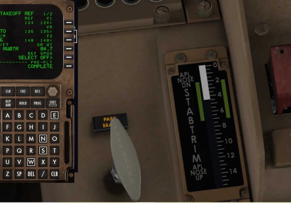 波音机模flightfactor757的TRIM值在哪里调